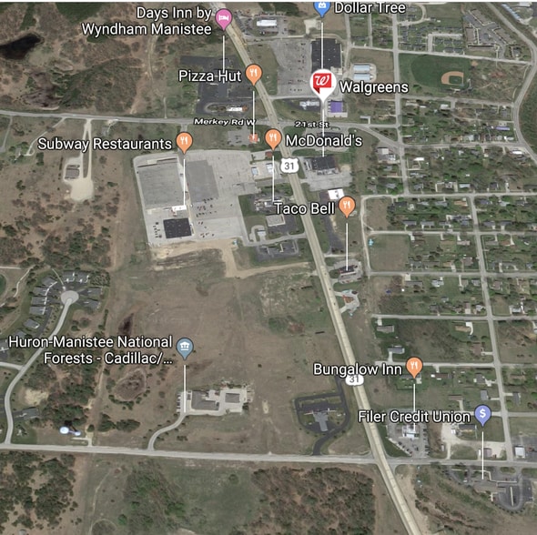 412 Red Apple Rd, Manistee, MI for lease - Aerial - Image 2 of 4