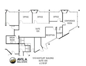 1010 Huntcliff, Atlanta, GA for lease Floor Plan- Image 1 of 10