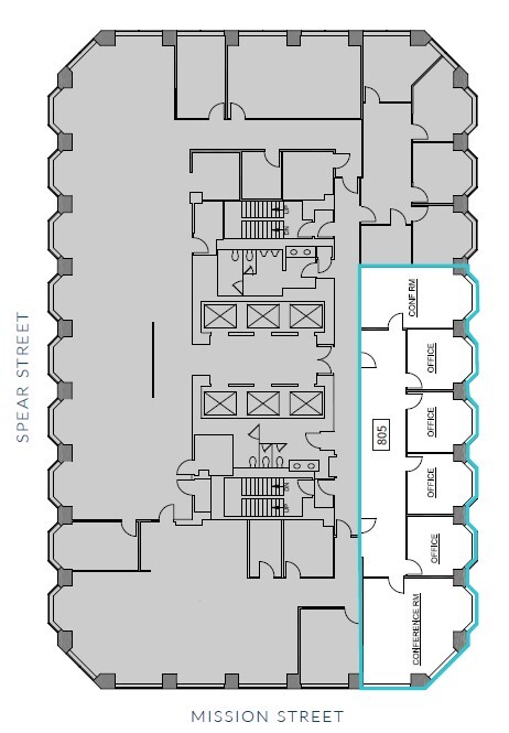 101 Mission St, San Francisco, CA for lease Floor Plan- Image 1 of 1