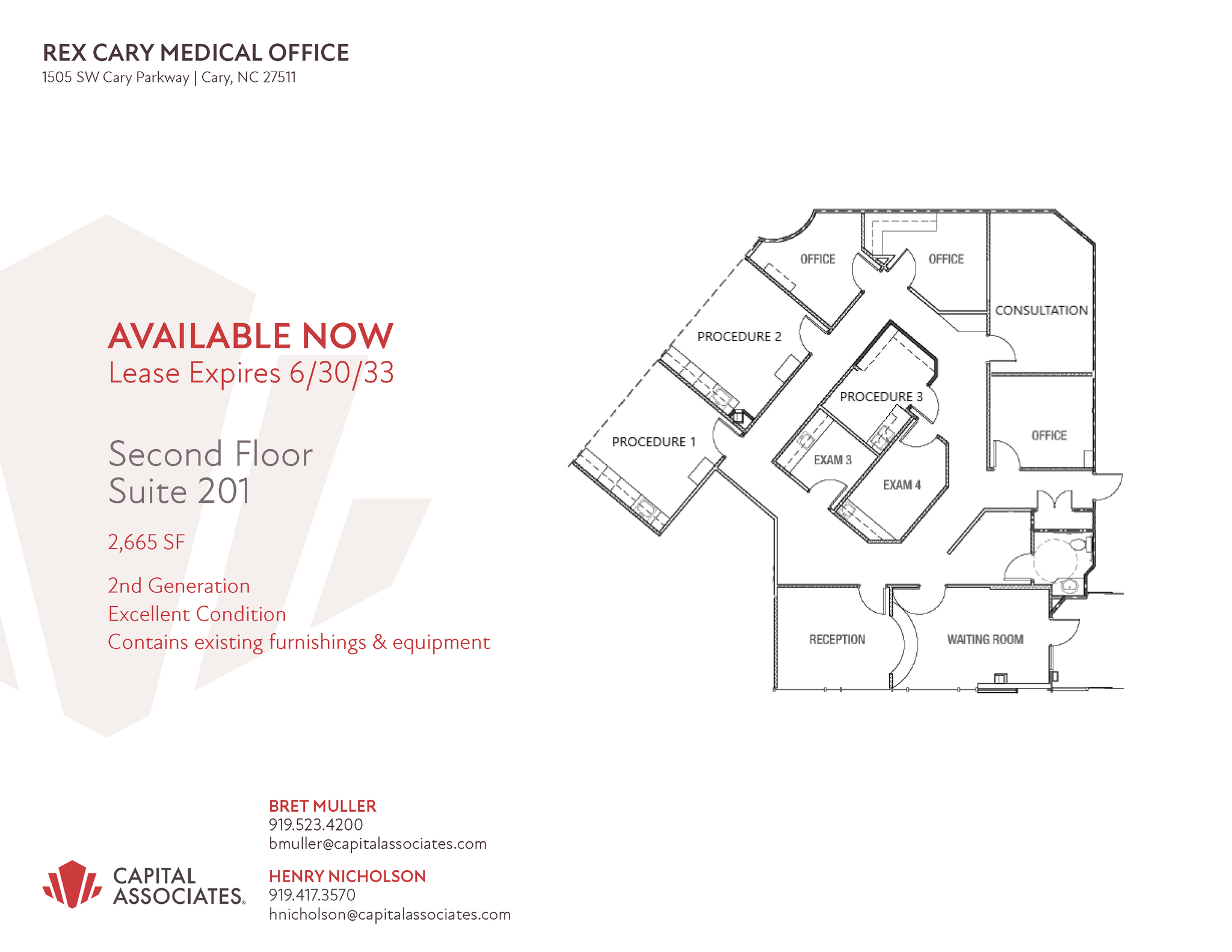 1505 SW Cary Pky, Cary, NC for lease Floor Plan- Image 1 of 1