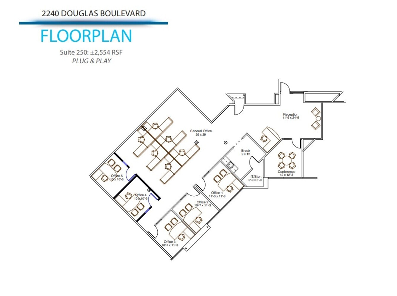 2240 Douglas Blvd, Roseville, CA for lease Floor Plan- Image 1 of 1