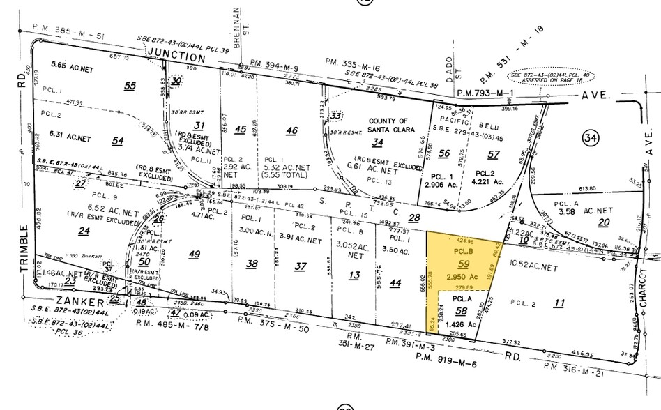 2304-2306 Zanker Rd, San Jose, CA for sale - Plat Map - Image 2 of 5