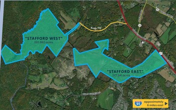 Highway 17, Fredericksburg, VA - aerial  map view