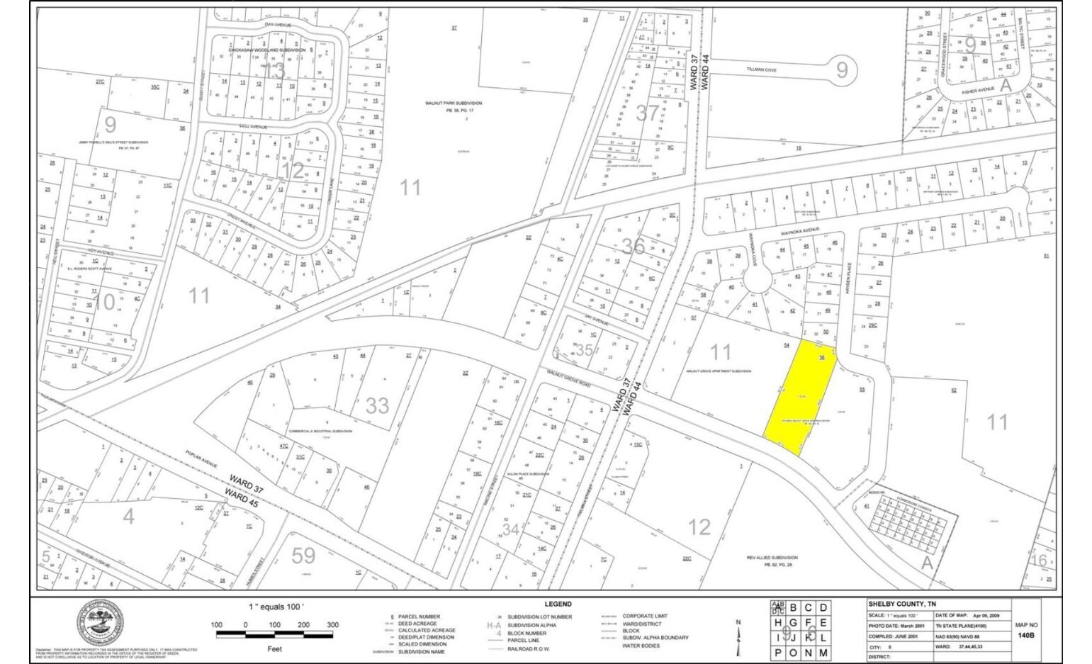 3040 Walnut Grove Rd, Memphis, TN for sale Plat Map- Image 1 of 1