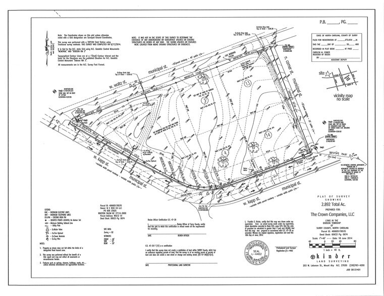 Woltz Street, Dobson, NC for lease - Plat Map - Image 2 of 5