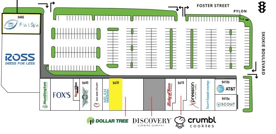 9410-9466 Skokie Blvd, Skokie, IL for lease Site Plan- Image 1 of 1
