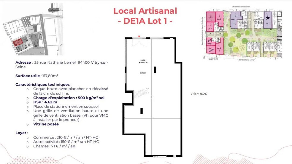 Industrial in Vitry-sur-Seine for lease - Floor Plan - Image 1 of 2