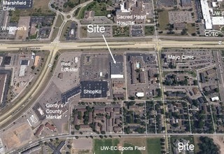 905 W Clairemont Ave, Eau Claire, WI - AERIAL map view