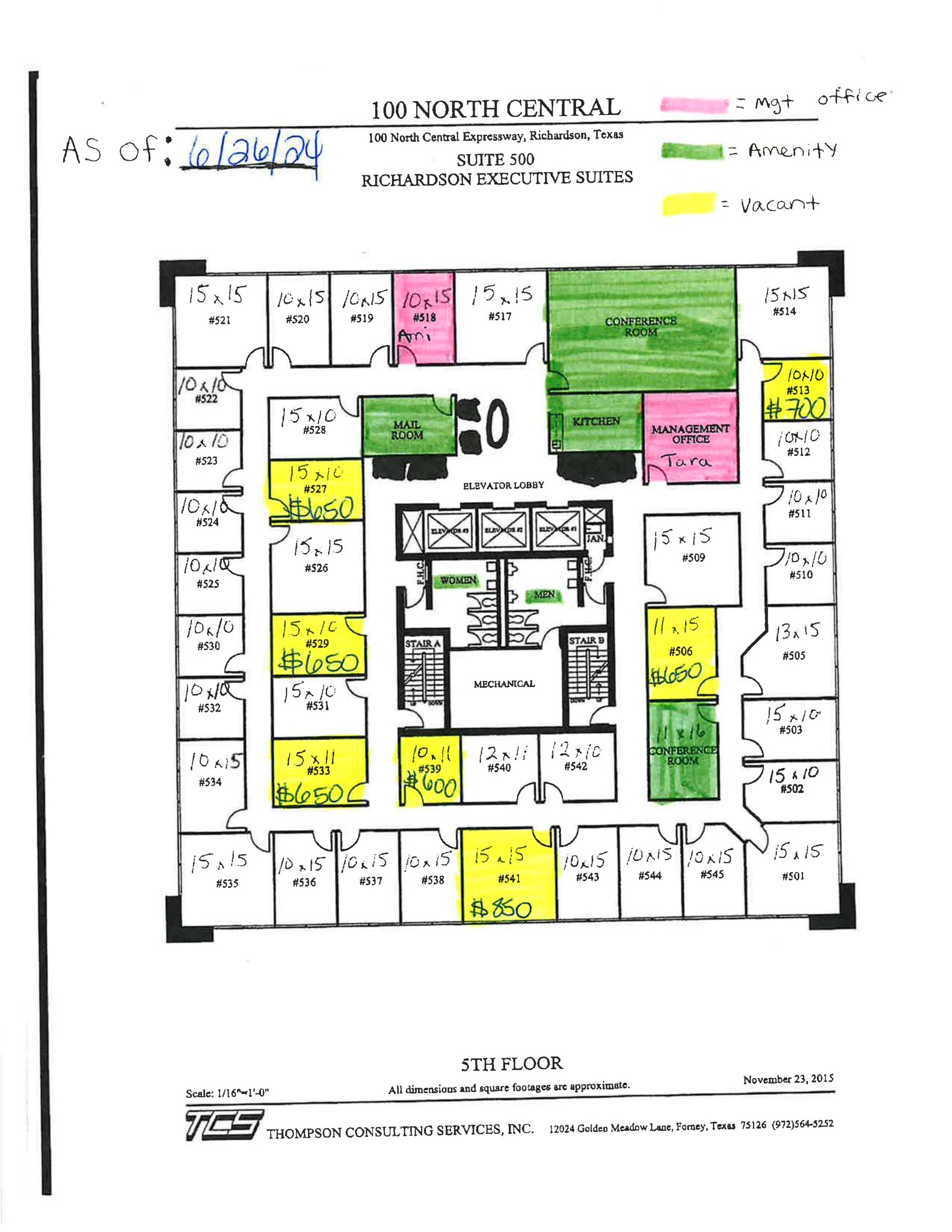 100 N Central Expy, Richardson, TX for lease Site Plan- Image 1 of 1