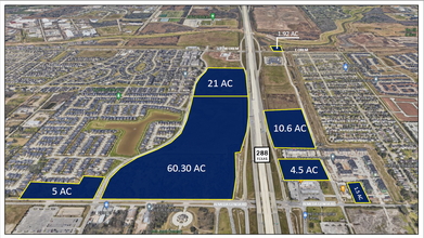 West Orem Drive, Houston, TX - aerial  map view