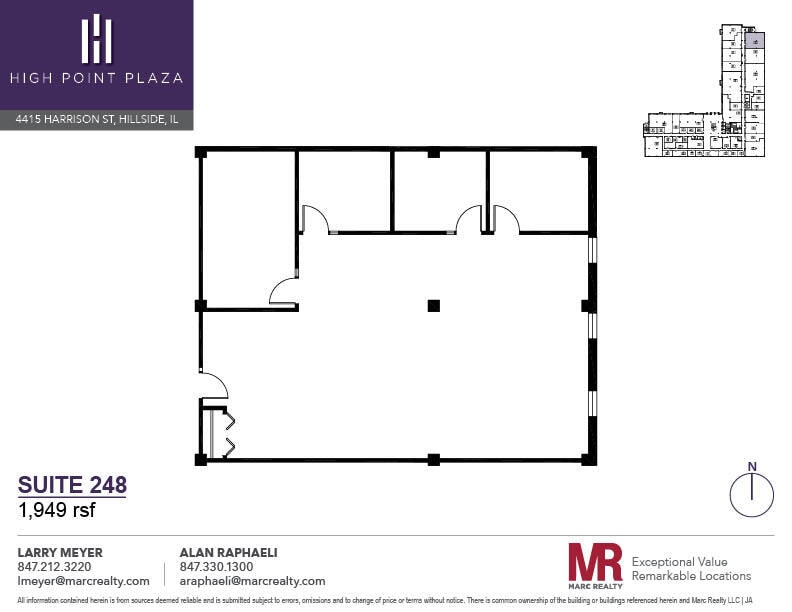4415 W Harrison St, Hillside, IL for lease Floor Plan- Image 1 of 4