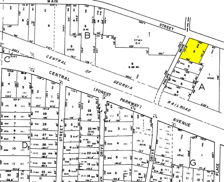 1035 Main St, Forest Park, GA for lease - Plat Map - Image 2 of 4