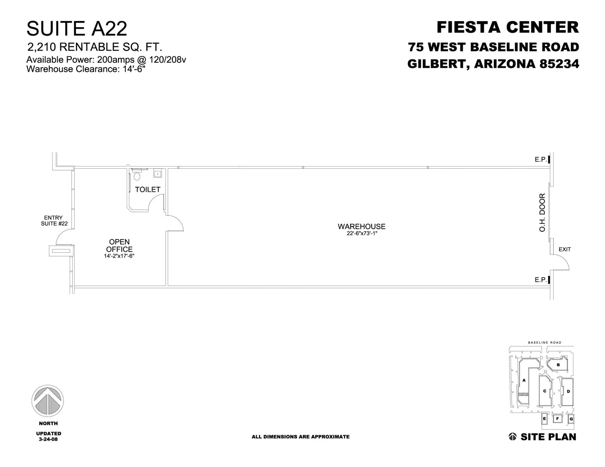 75 W Baseline Rd, Gilbert, AZ for lease Floor Plan- Image 1 of 1
