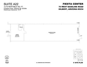 75 W Baseline Rd, Gilbert, AZ for lease Floor Plan- Image 1 of 1
