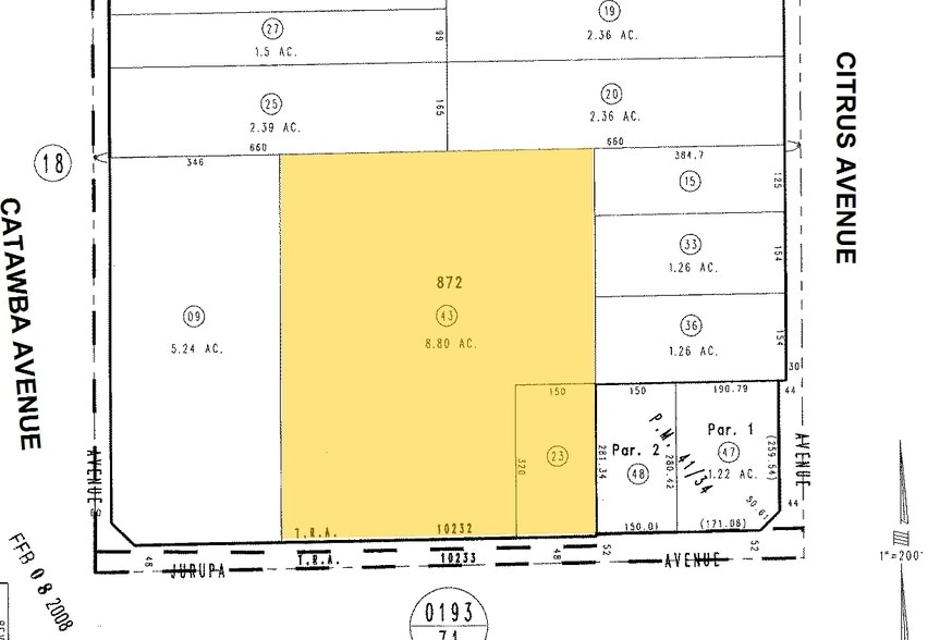 15996 Jurupa Ave, Fontana, CA for lease - Plat Map - Image 2 of 7