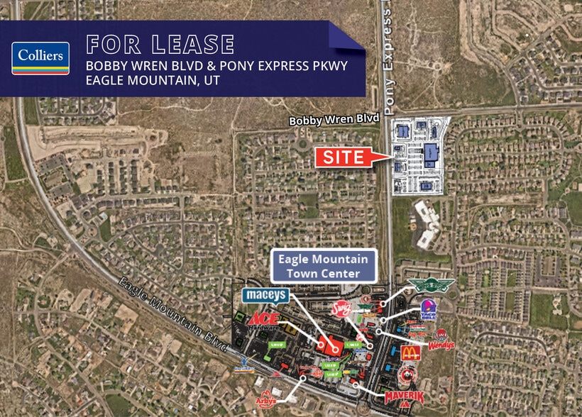 SEC Bobby Wren Blvd & Pony Express Pkwy blvd, Eagle Mountain, UT for lease - Aerial - Image 3 of 3