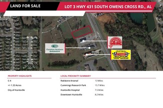 More details for 3 Hwy 431 S, Owens Cross Roads, AL - Land for Sale