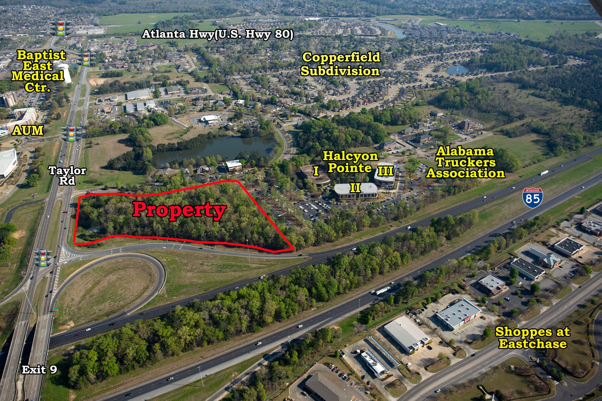 Halycon Summit Drive, Montgomery, AL for sale Aerial- Image 1 of 4