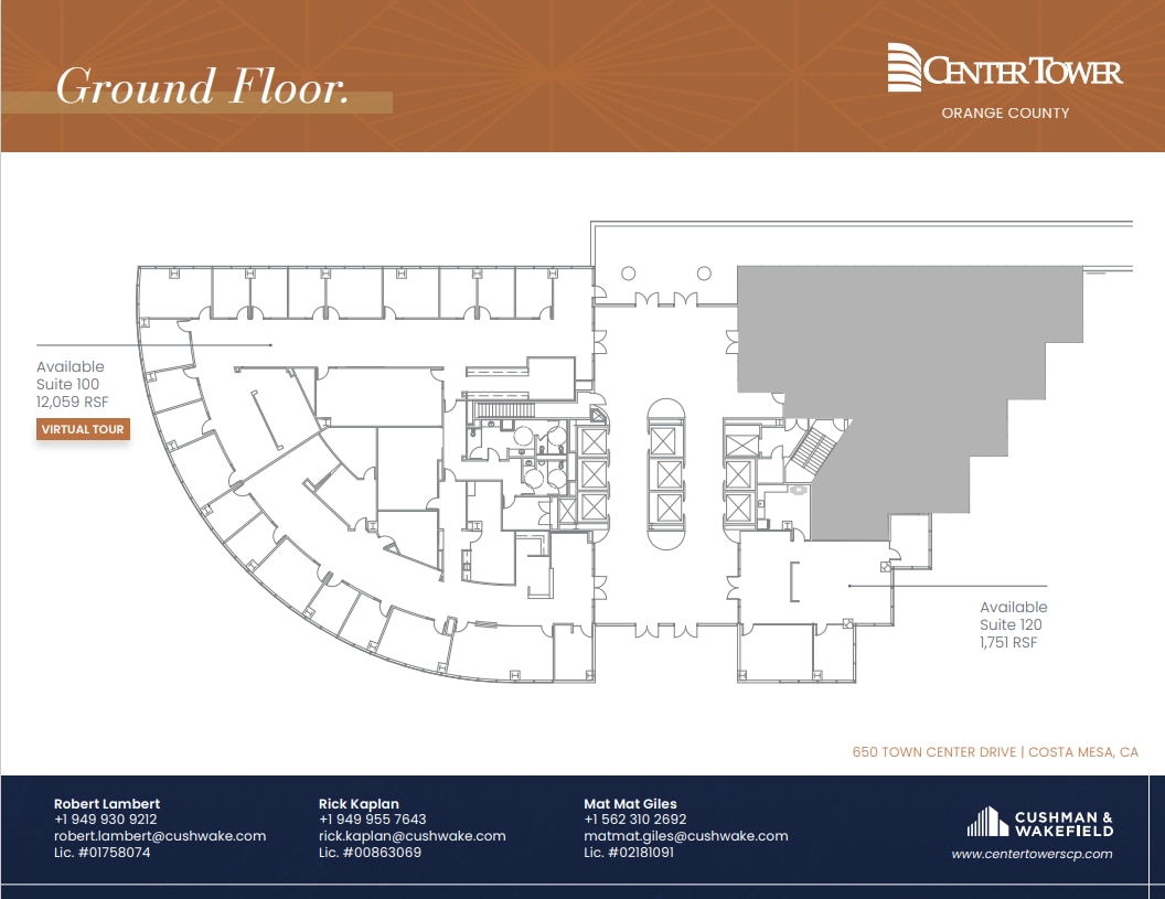 600 Anton Blvd, Costa Mesa, CA for lease Floor Plan- Image 1 of 3