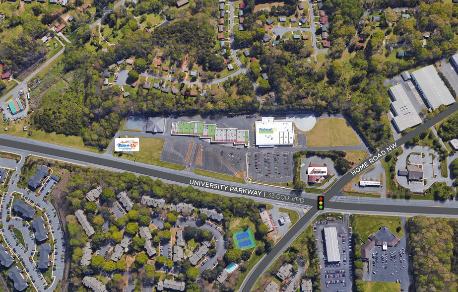 5025-5109 University Pky, Winston-Salem, NC for lease - Aerial - Image 2 of 2