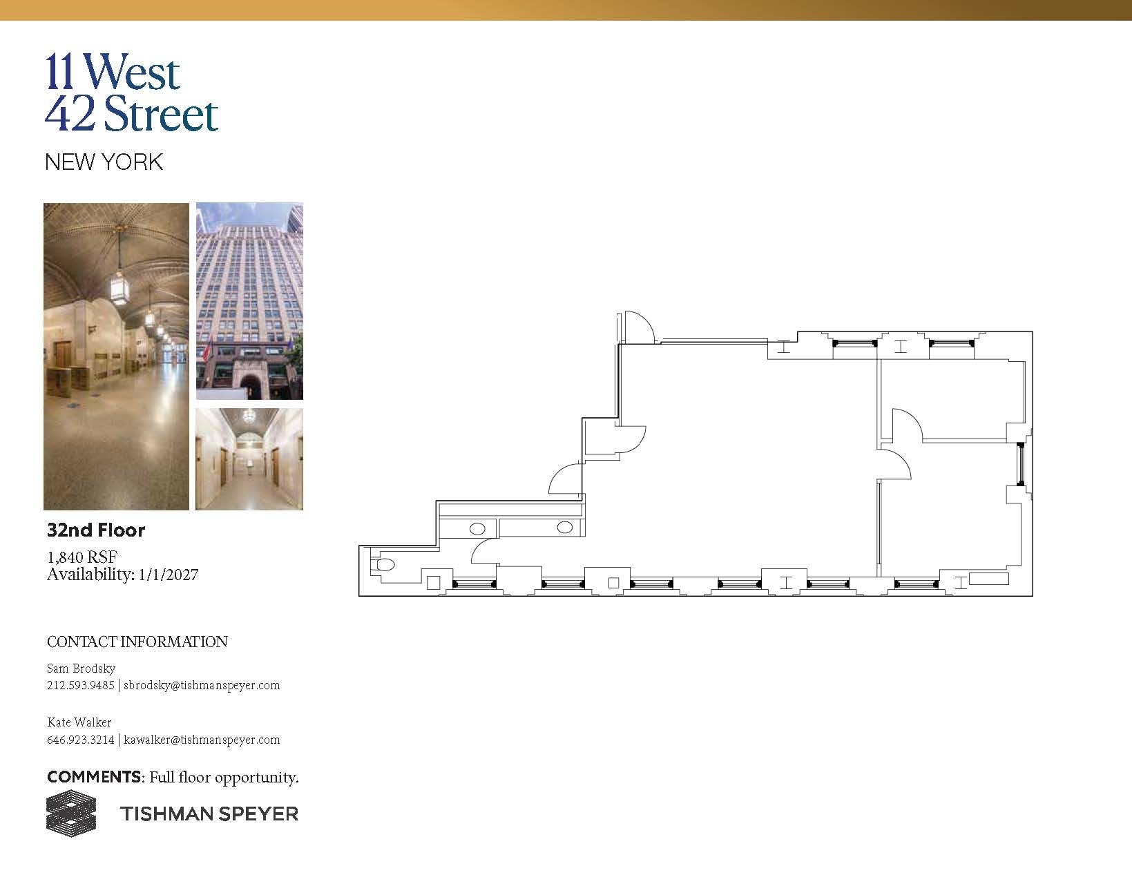 11 W 42nd St, New York, NY for lease Floor Plan- Image 1 of 1