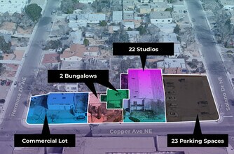 200 Hermosa Dr NE, Albuquerque, NM - aerial  map view