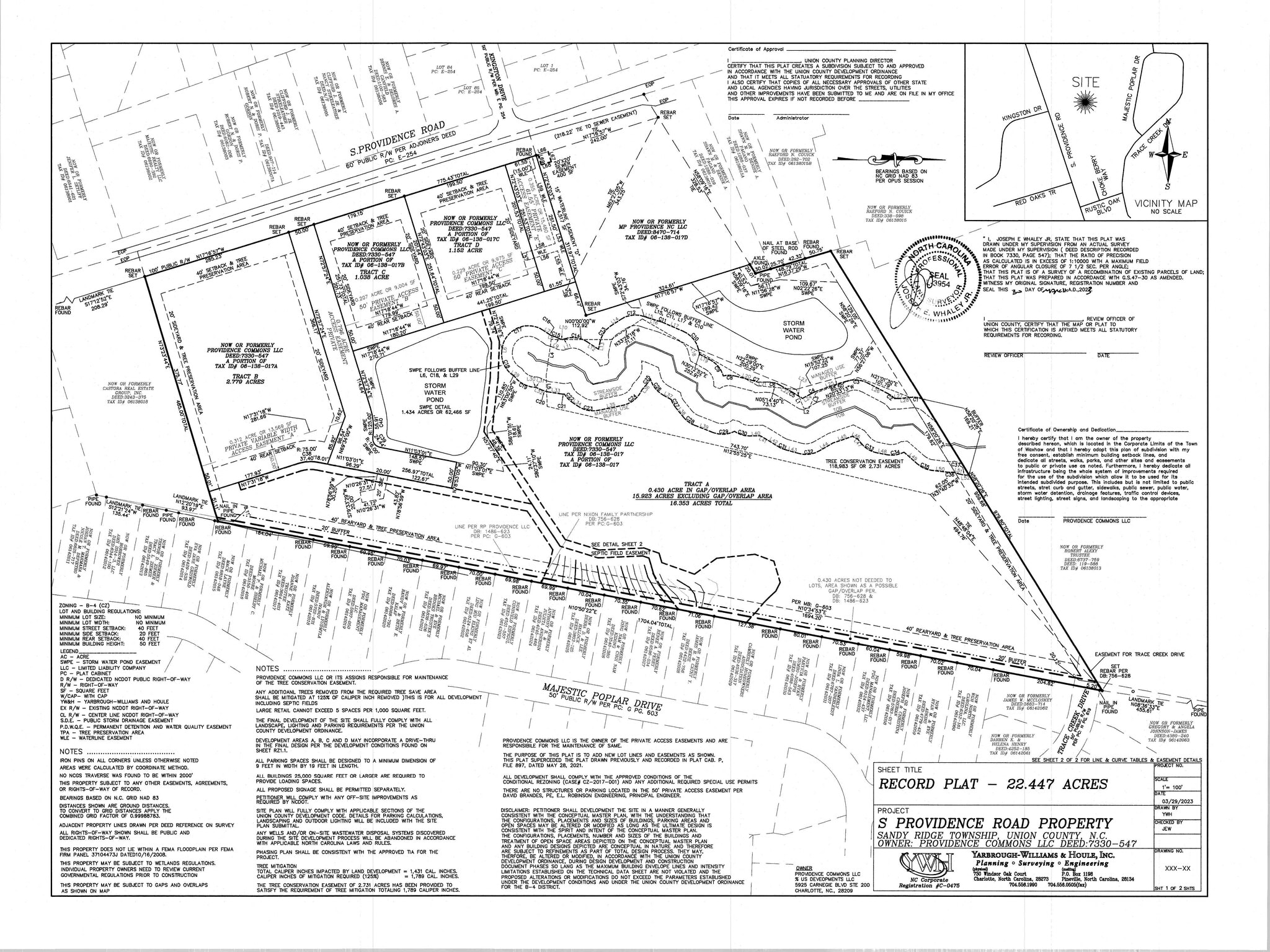 3621 S Providence Rd, Waxhaw, NC for sale Plat Map- Image 1 of 3