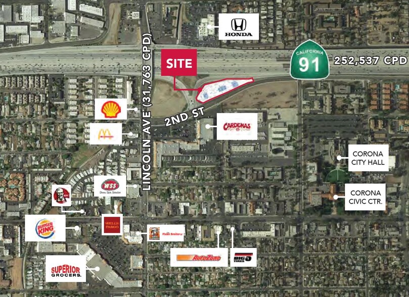 NEQ W. 2nd St. & S. Lincoln Ave Lincoln Ave., Corona, CA for lease - Building Photo - Image 1 of 2