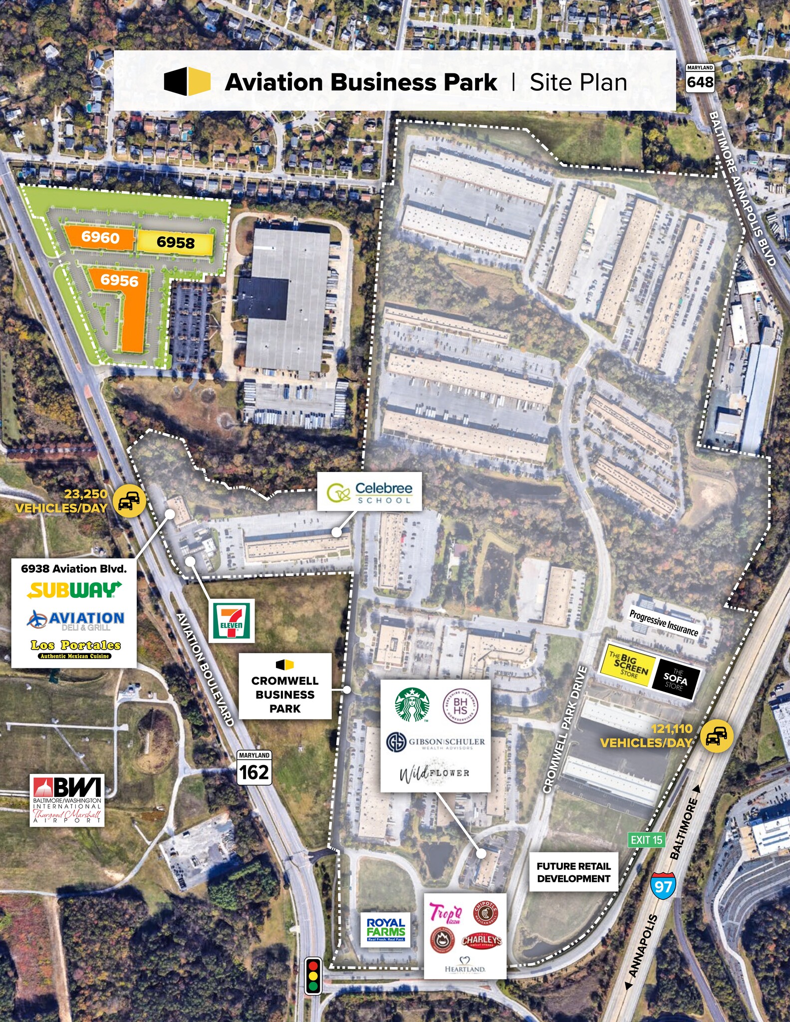 6956 Aviation Blvd, Glen Burnie, MD for lease Site Plan- Image 1 of 2