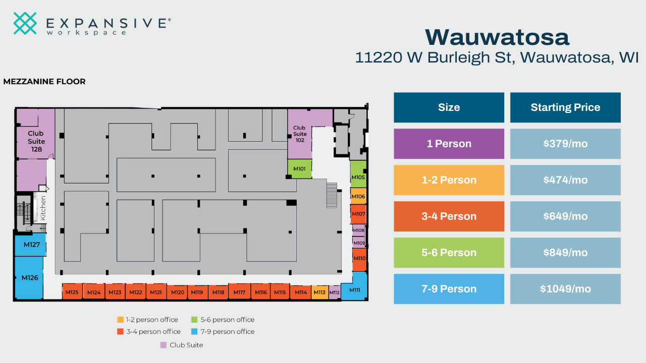 11220 W Burleigh St, Wauwatosa, WI for lease Floor Plan- Image 1 of 5