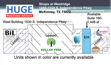 1480-1530 S Independence PKY, McKinney, TX for lease Floor Plan- Image 2 of 6