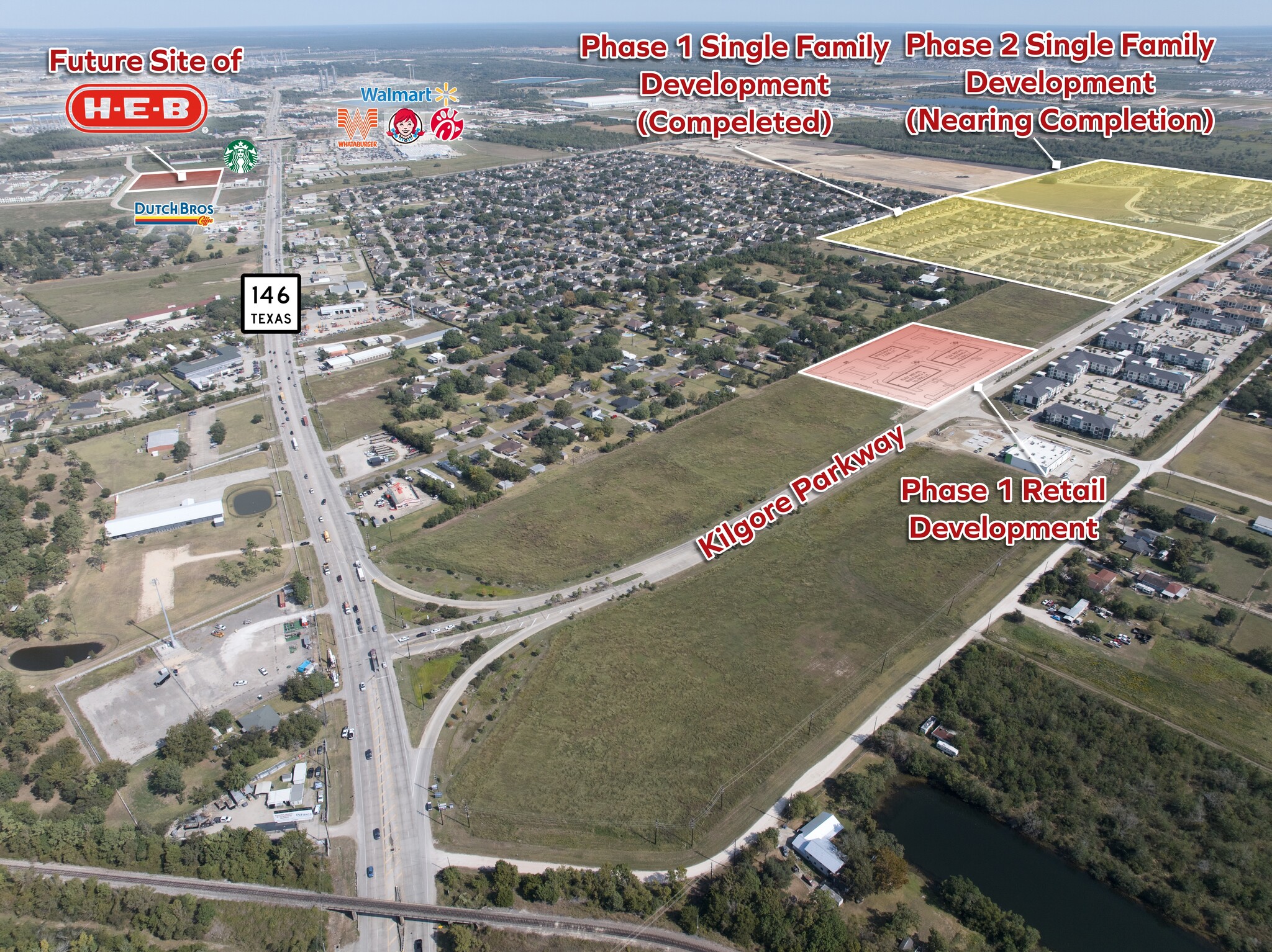 1796 Kilgore Pky, Baytown, TX for lease Aerial- Image 1 of 5