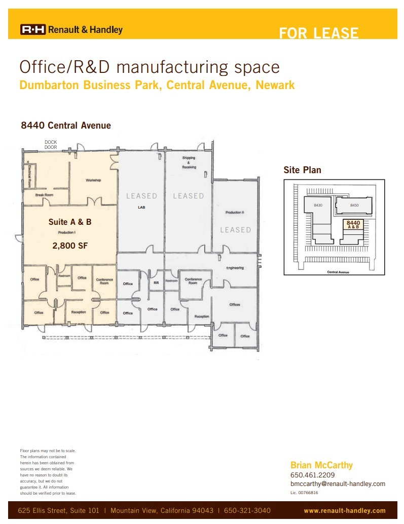 8430 Central Ave, Newark, CA for lease Floor Plan- Image 1 of 1