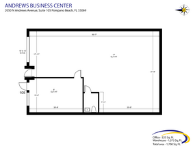 2050 N Andrews Ave, Pompano Beach, FL for lease Floor Plan- Image 2 of 2