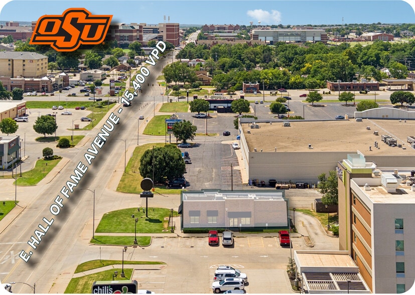 300 E Hall Of Fame Ave, Stillwater, OK for lease - Aerial - Image 2 of 3
