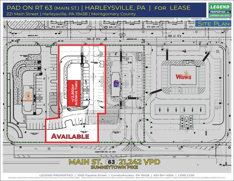 221 Main St, Harleysville, PA for lease - Plat Map - Image 1 of 3