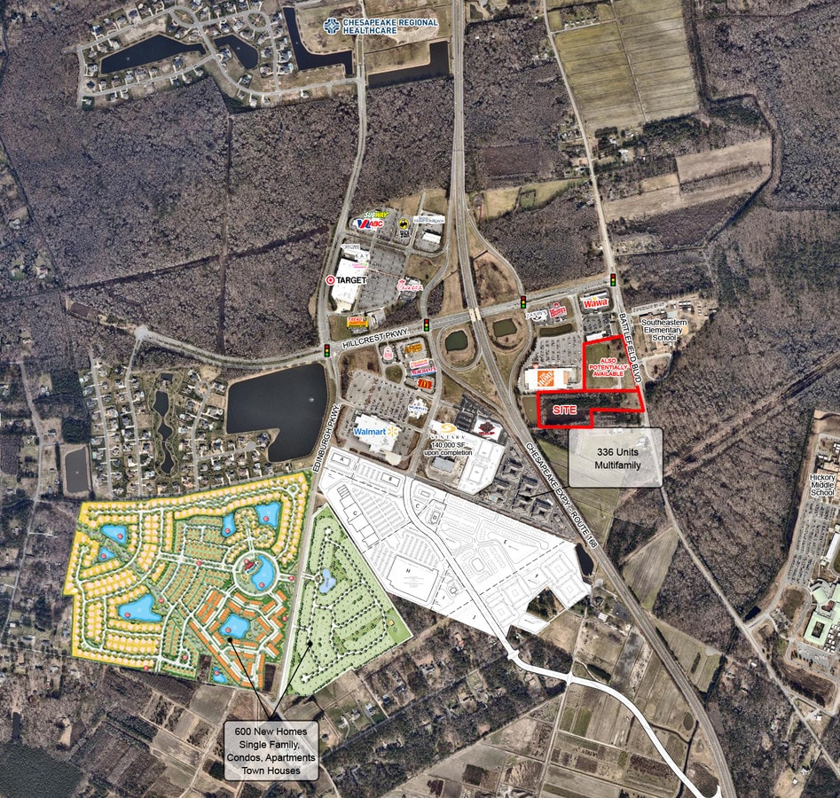 Battlefield Blvd S Hillcrest Pkwy, Chesapeake, VA 23322