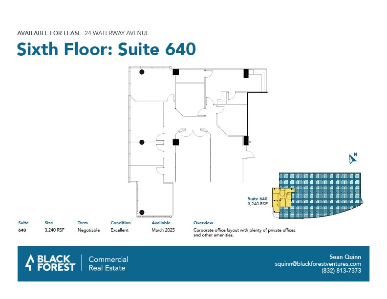 24 Waterway Ave, The Woodlands, TX for lease Floor Plan- Image 1 of 1