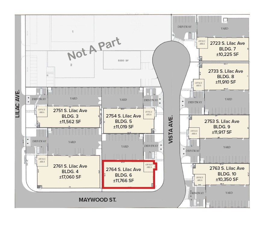2764 S Vista Ave, Rialto, CA for lease Floor Plan- Image 1 of 2