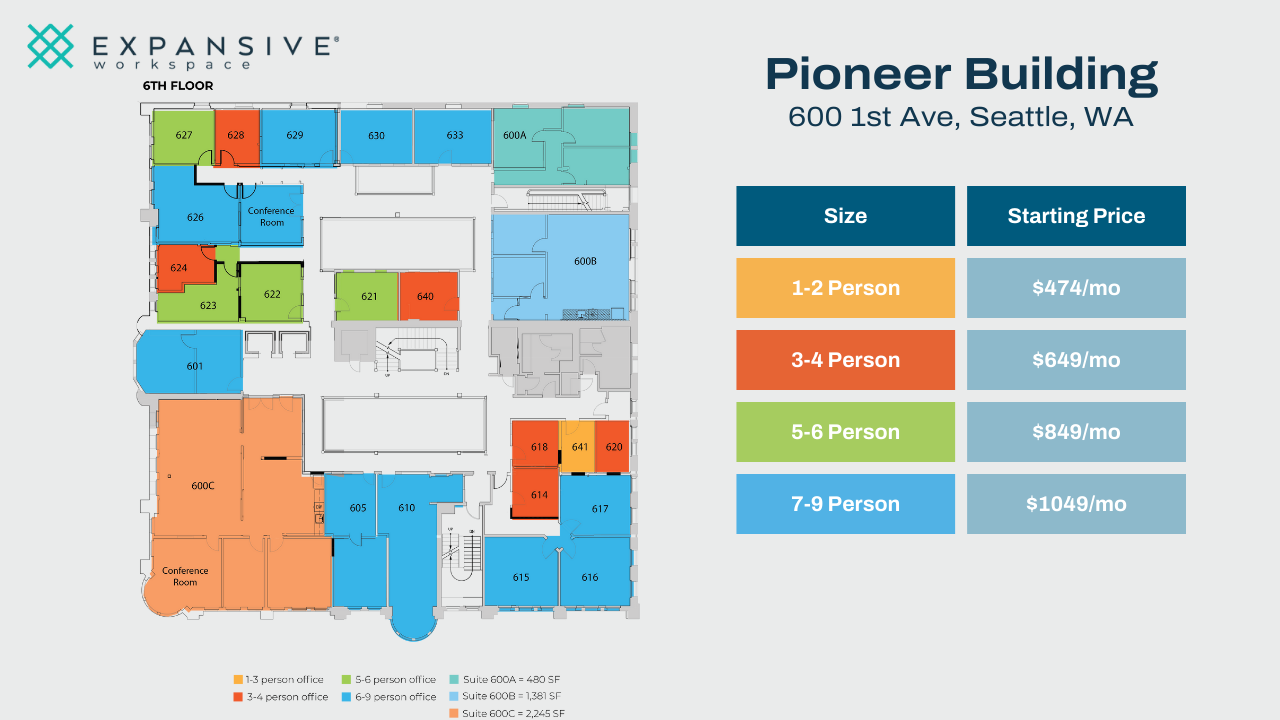 600 1st Ave, Seattle, WA for lease Floor Plan- Image 1 of 4