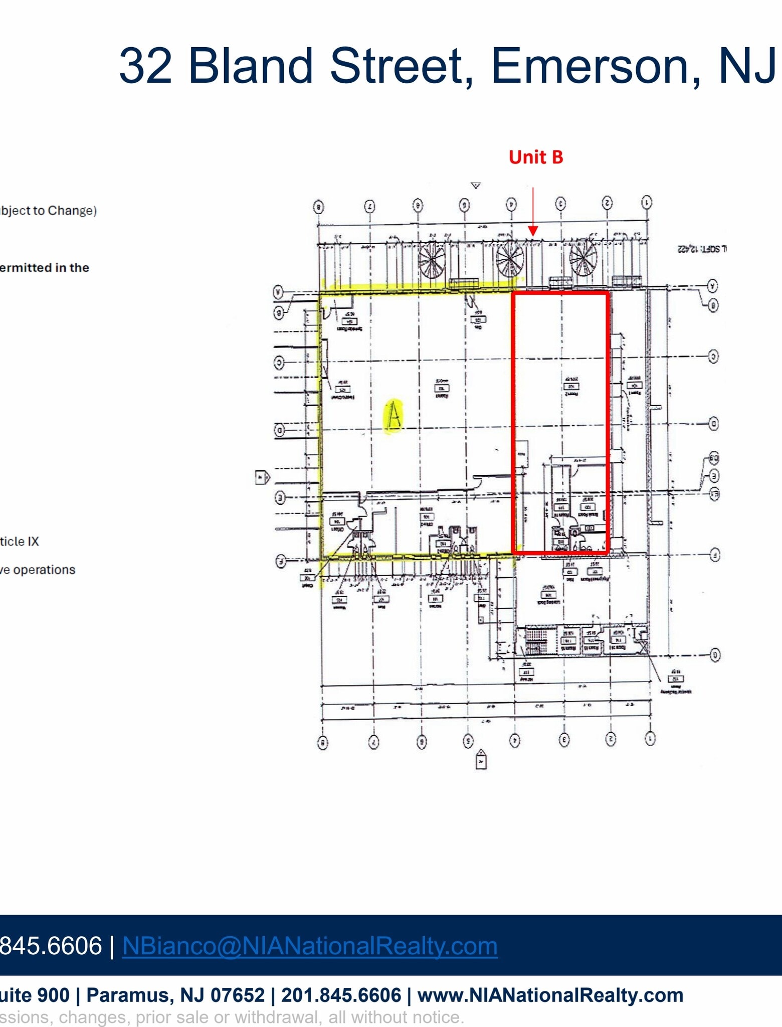 32 Bland St, Emerson, NJ for lease Floor Plan- Image 1 of 1