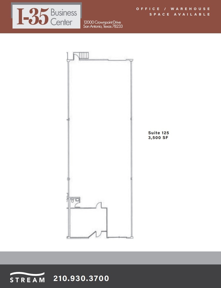 12000 Crownpoint Dr, San Antonio, TX for lease Floor Plan- Image 1 of 1