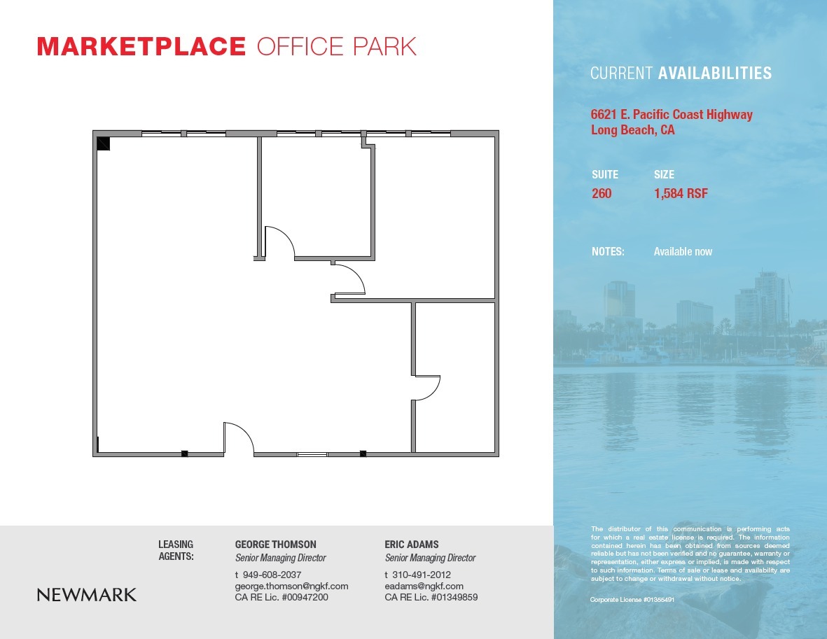 6615 E Pacific Coast Hwy, Long Beach, CA for lease Floor Plan- Image 1 of 1