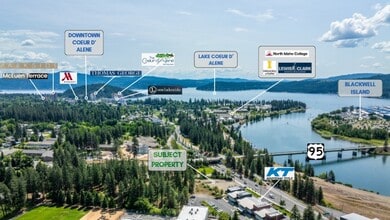 1400 N Northwest Blvd, Coeur d'Alene, ID - AERIAL  map view