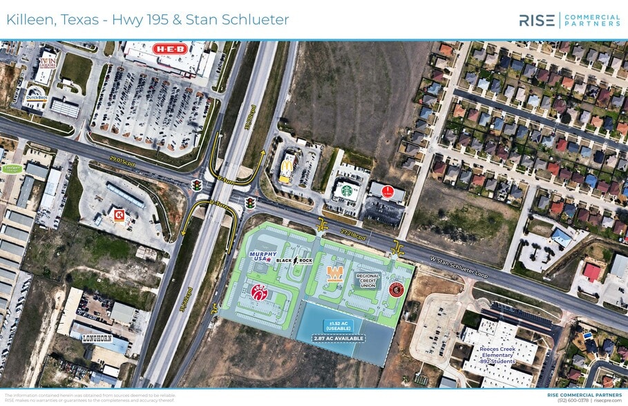 Highway 195 & Stan Schlueter Loop, Killeen, TX for lease - Aerial - Image 2 of 3