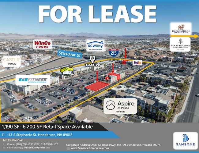 More details for 11-43 S Stephanie St, Henderson, NV - Retail for Lease