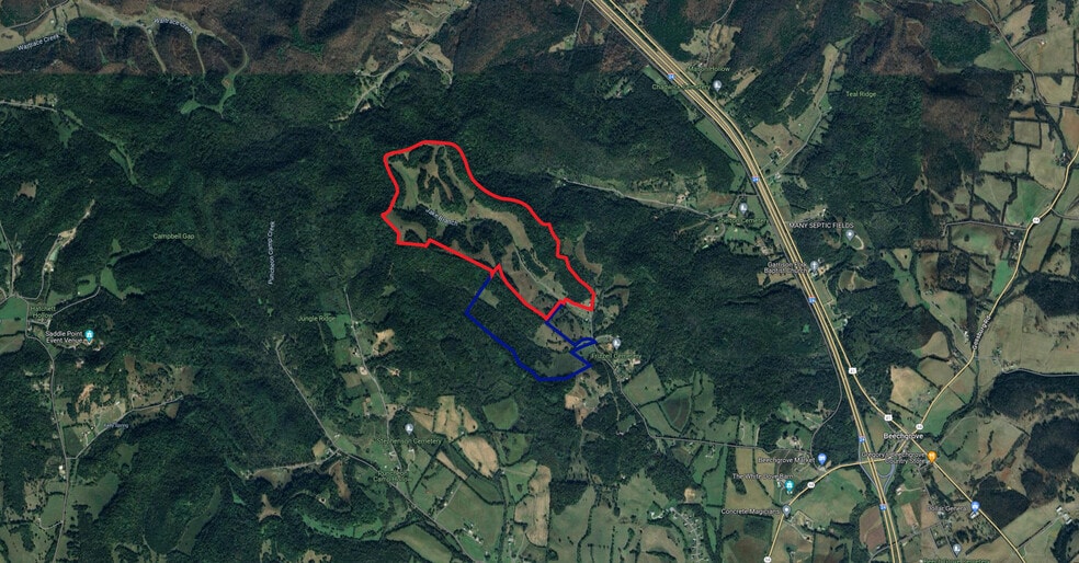 Jake Branch Rd/Eaton Hollow/Dismal Hollow Rds, Beechgrove, TN for sale - Aerial - Image 2 of 2