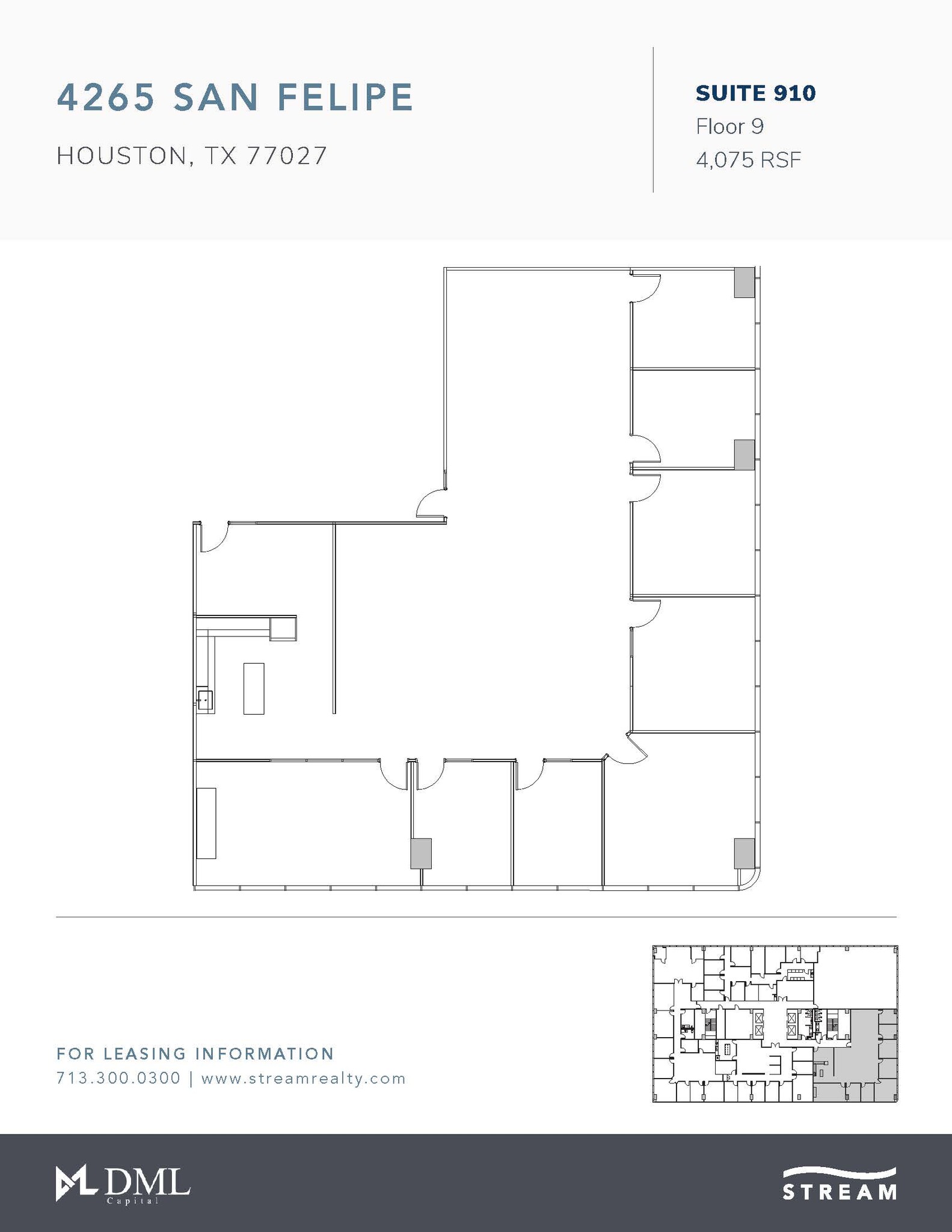 4265 San Felipe St, Houston, TX for lease Floor Plan- Image 1 of 1