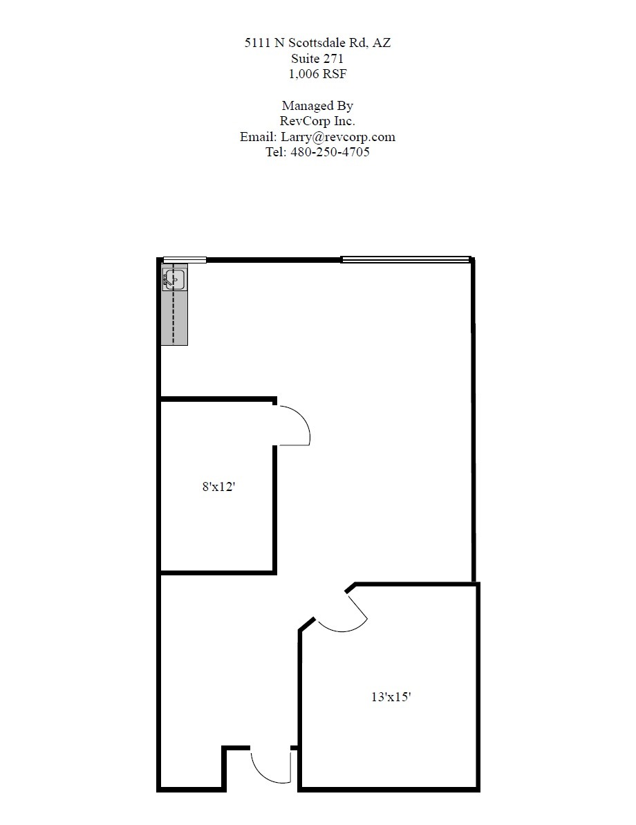 5111 N Scottsdale Rd, Scottsdale, AZ for lease Floor Plan- Image 1 of 2