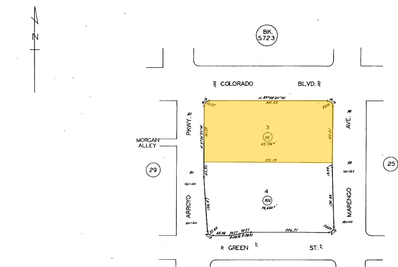 150 E Colorado Blvd, Pasadena, CA for lease - Plat Map - Image 2 of 19